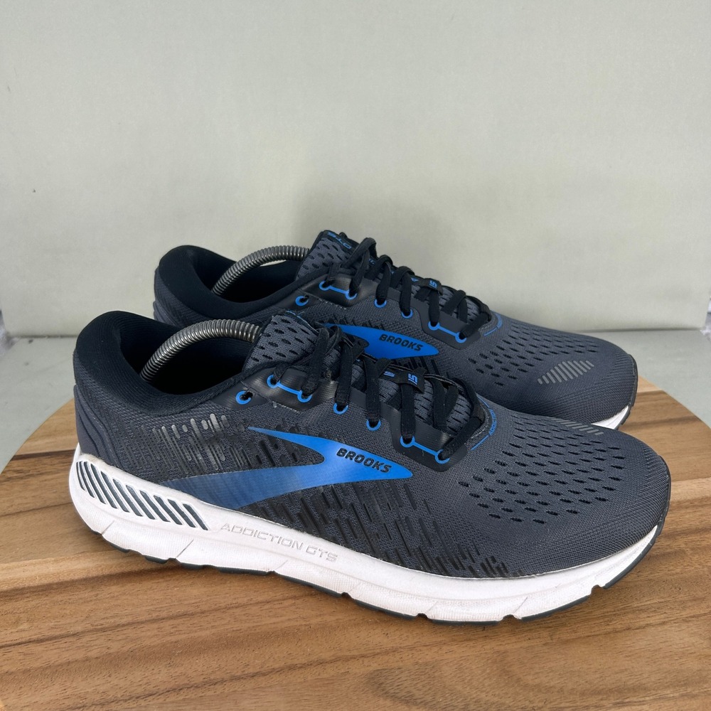 Brooks Addiction GTS 15 Mens Running Shoes Grey Blue Size 11.5 B Narrow Comfort